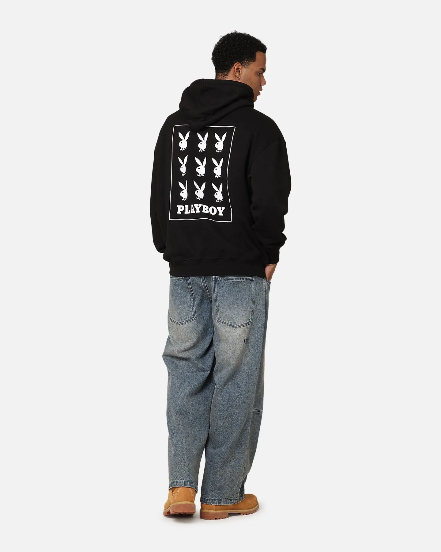 Playboy Wiederholung Häschen Stapel Hoodie Schwarz