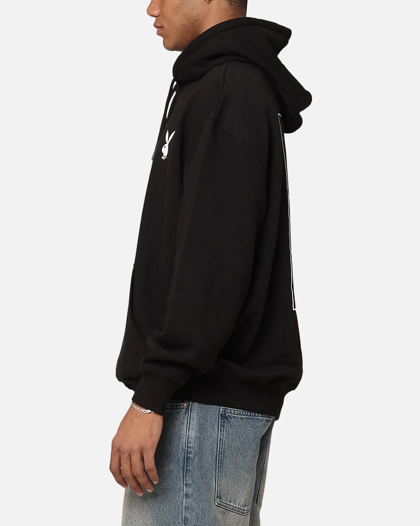 Playboy Wiederholung Häschen Stapel Hoodie Schwarz