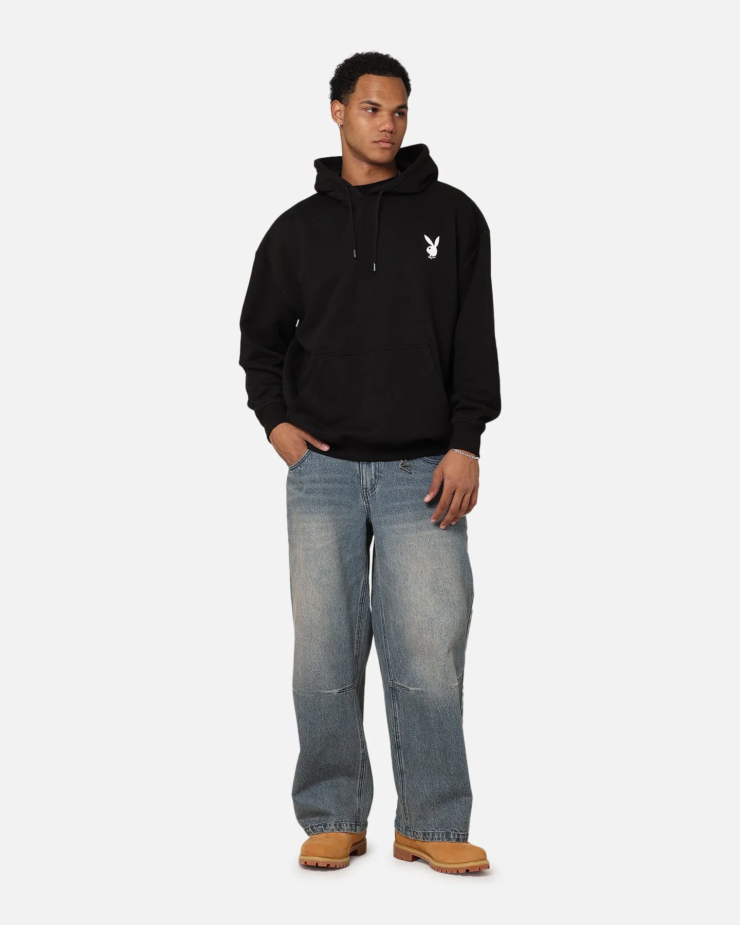 Playboy Wiederholung Häschen Stapel Hoodie Schwarz