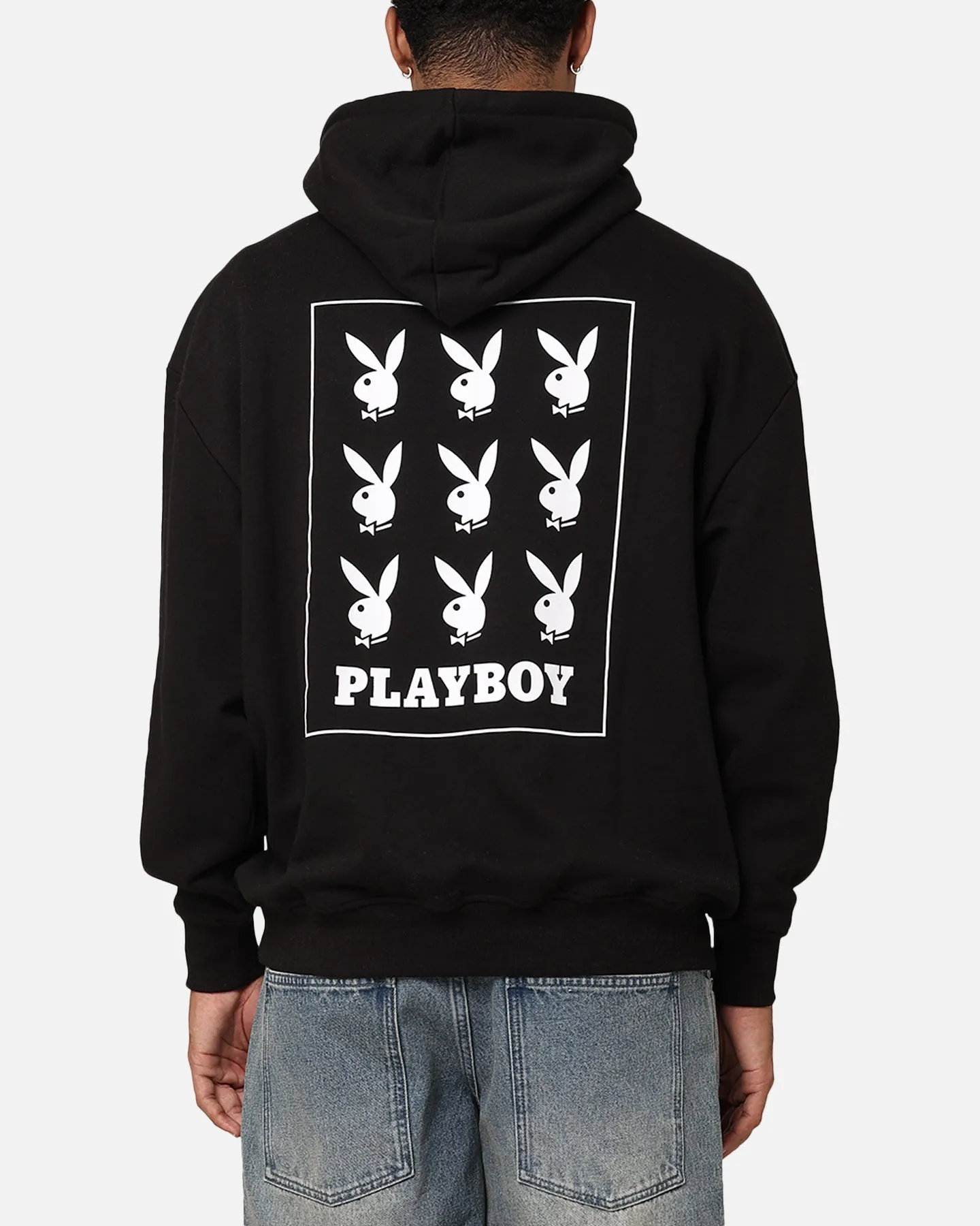 Playboy Wiederholung Häschen Stapel Hoodie Schwarz