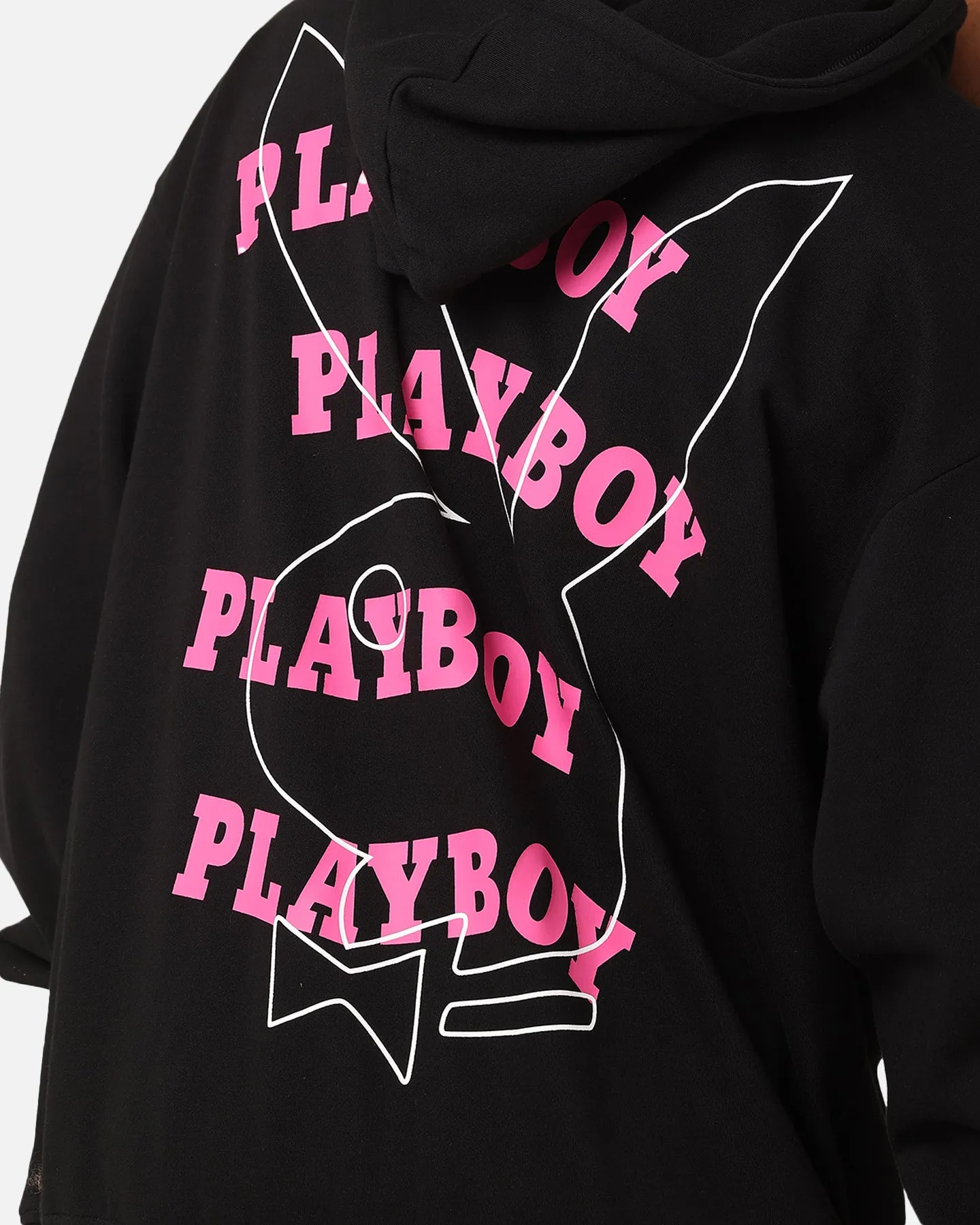 Playboy Wavy Stack Hoodie Schwarz