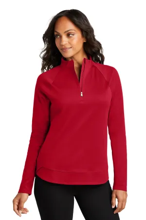 Port Authority Damen C-FREE Cypress Reißfestes 1/4-Zip Sweatshirt - Kräftiges Rot