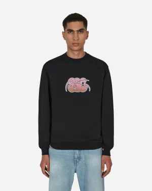 Gedrucktes Crewneck Sweatshirt Schwarz