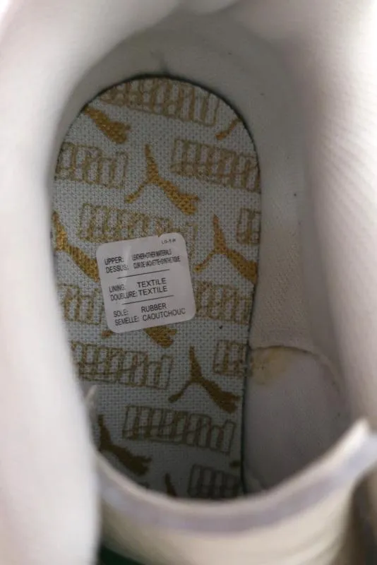 Puma Match Lo Sneakers Creme mit Patent-Lederbesatz Größe 7.5