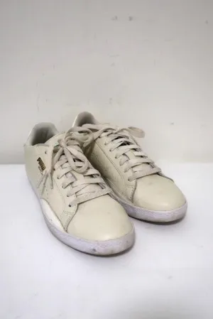 Puma Match Lo Sneakers Creme mit Patent-Lederbesatz Größe 7.5