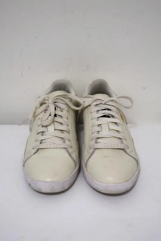Puma Match Lo Sneakers Creme mit Patent-Lederbesatz Größe 7.5