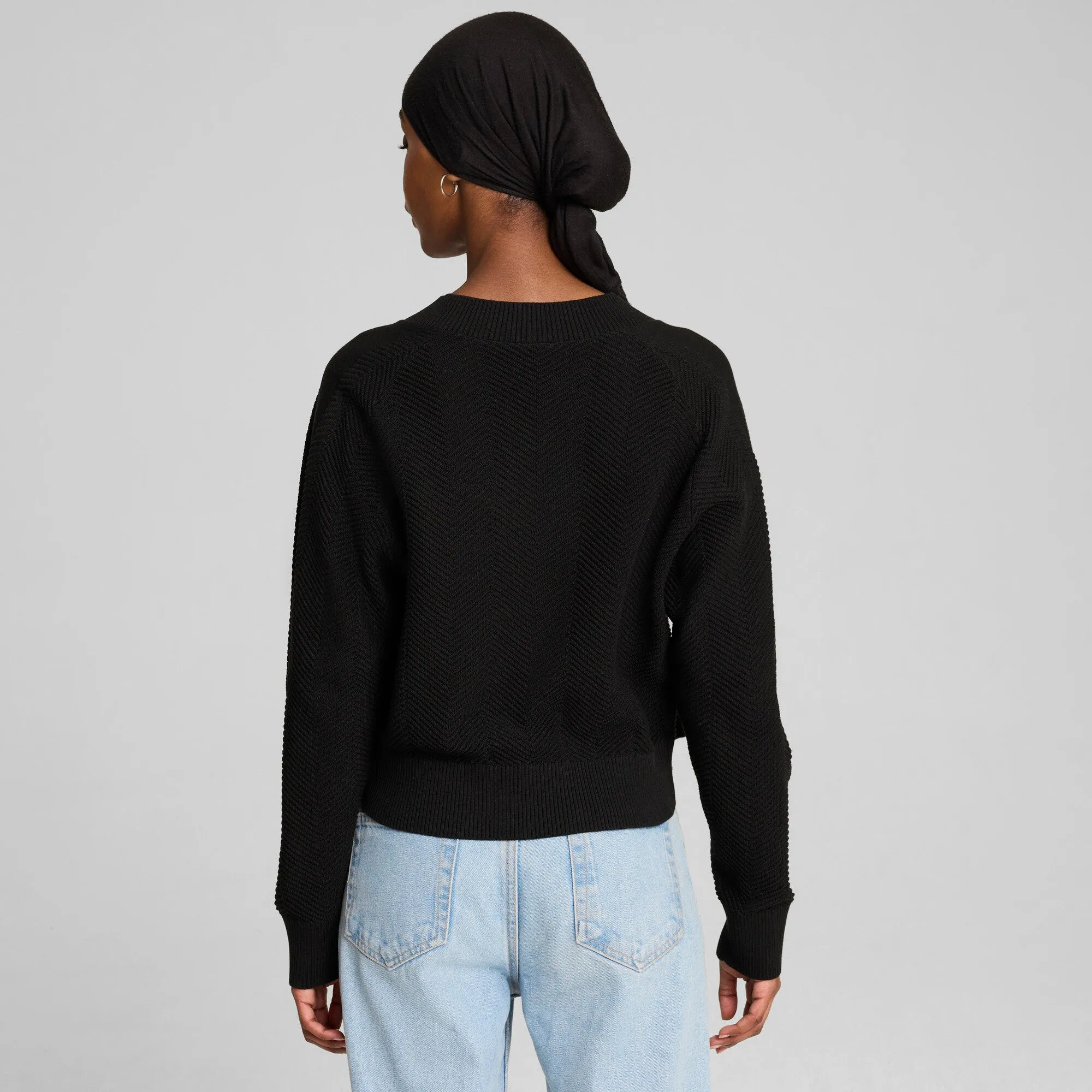 PUMA Damen T7 Strick-V-Ausschnitt Crew