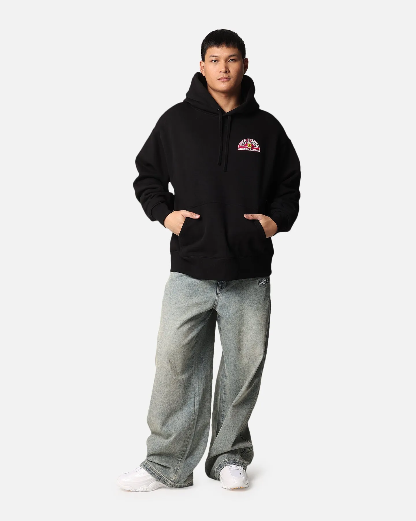Queensland Ruby League State Of Origin 1995 Gewinner Hoodie Verblasstes Schwarz
