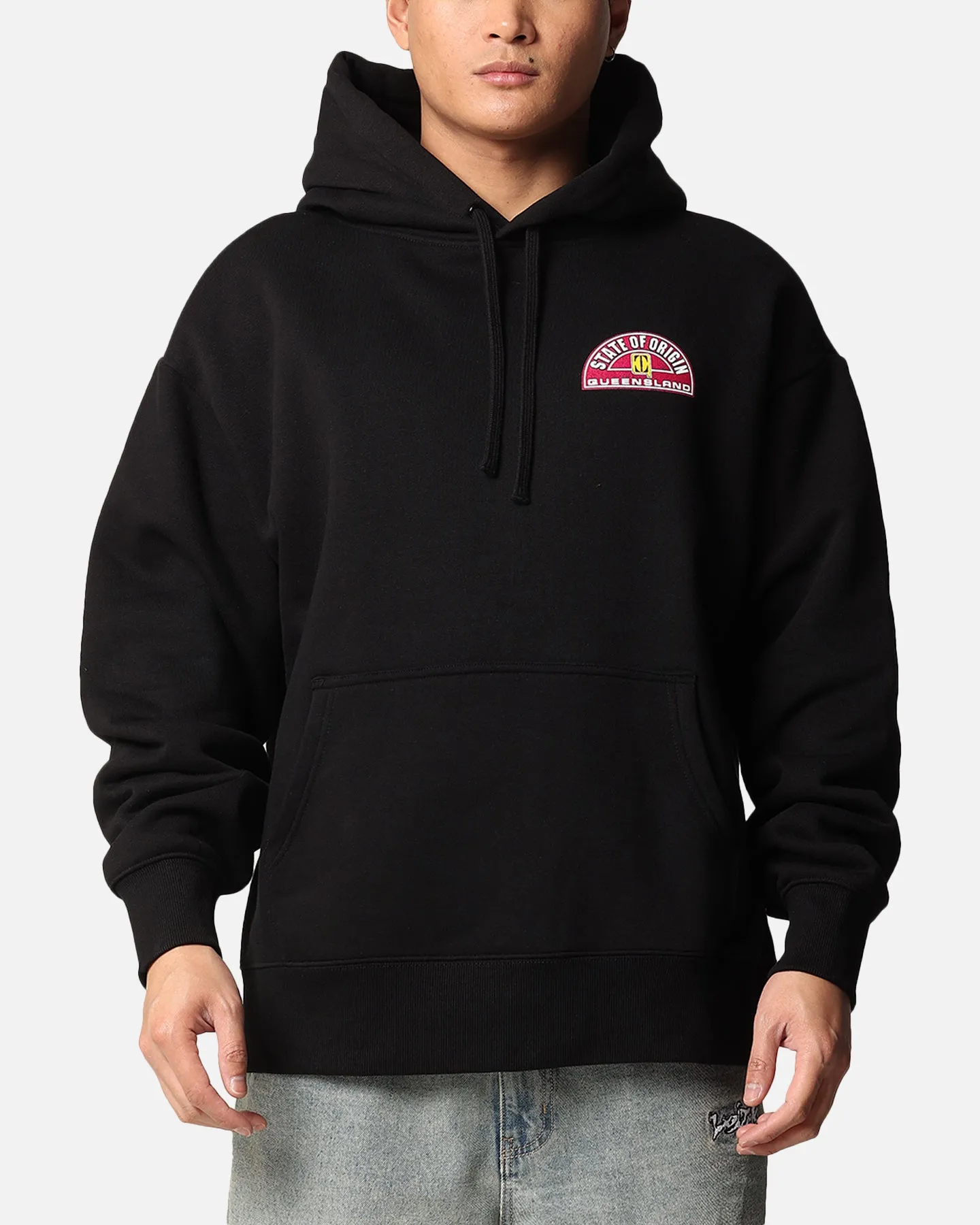 Queensland Ruby League State Of Origin 1995 Gewinner Hoodie Verblasstes Schwarz