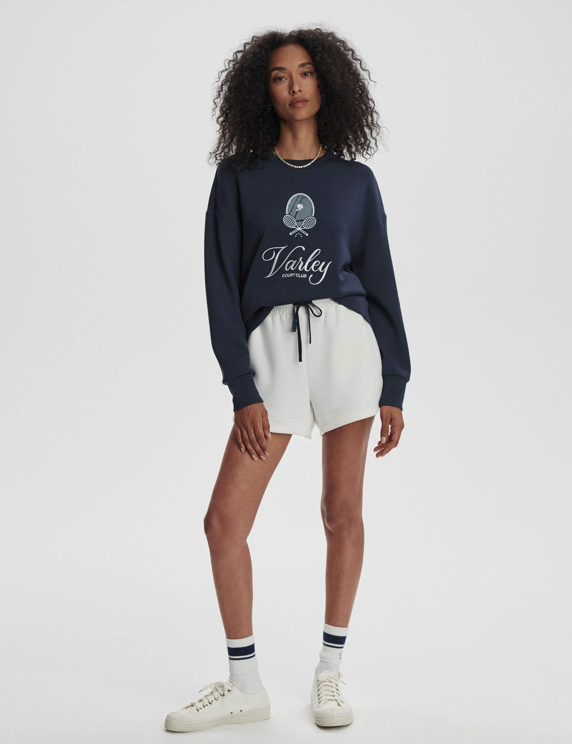 Rasco Namensvetter Sweat - Marineblau/Weiß