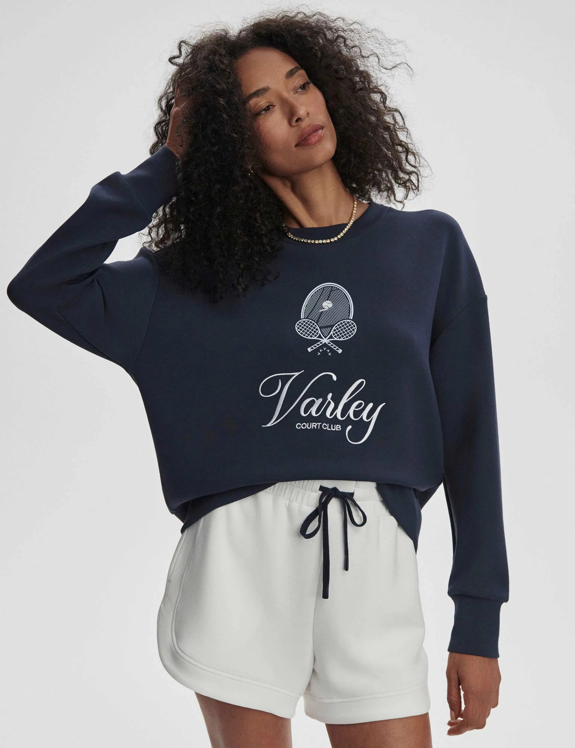 Rasco Namensvetter Sweat - Marineblau/Weiß