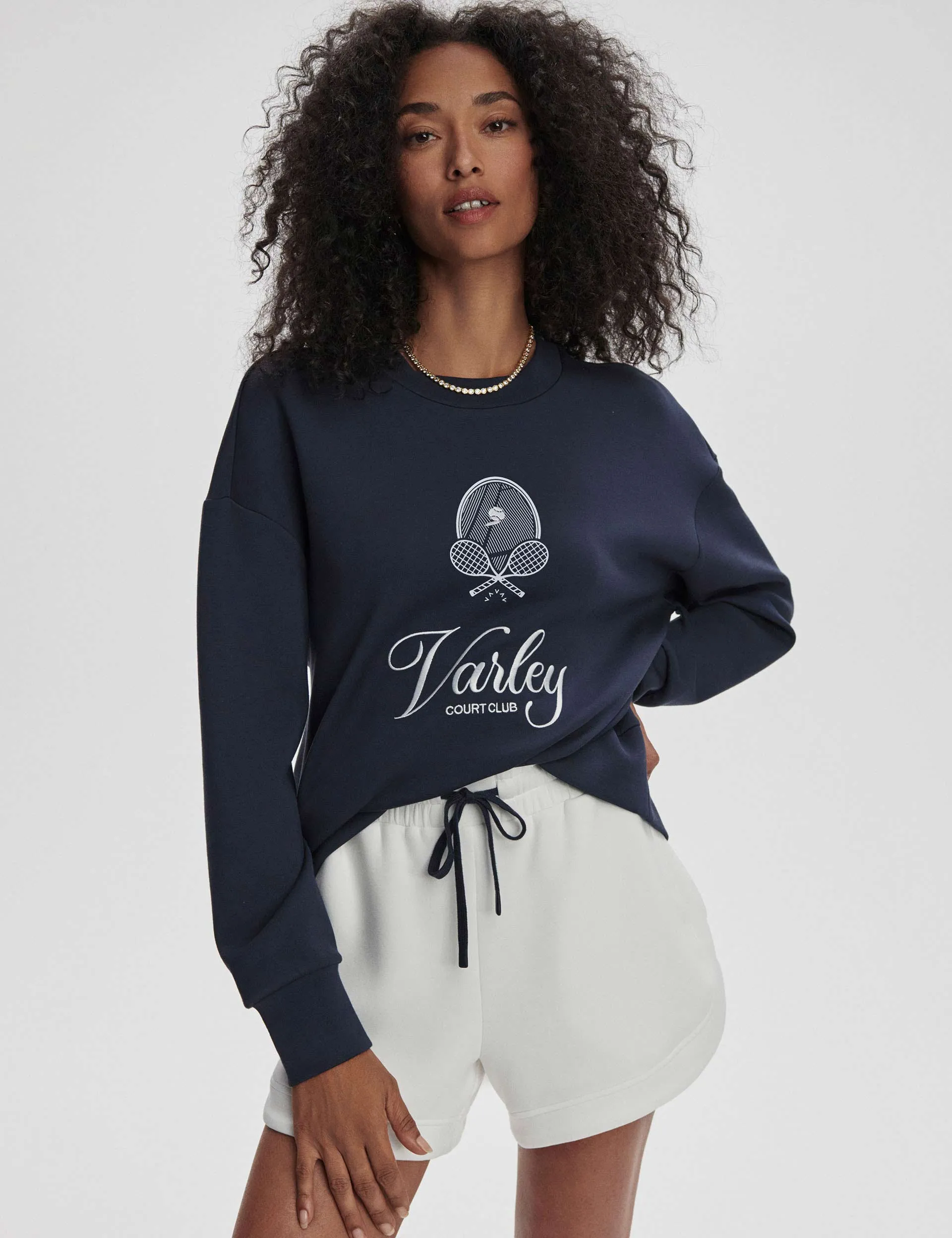 Rasco Namensvetter Sweat - Marineblau/Weiß
