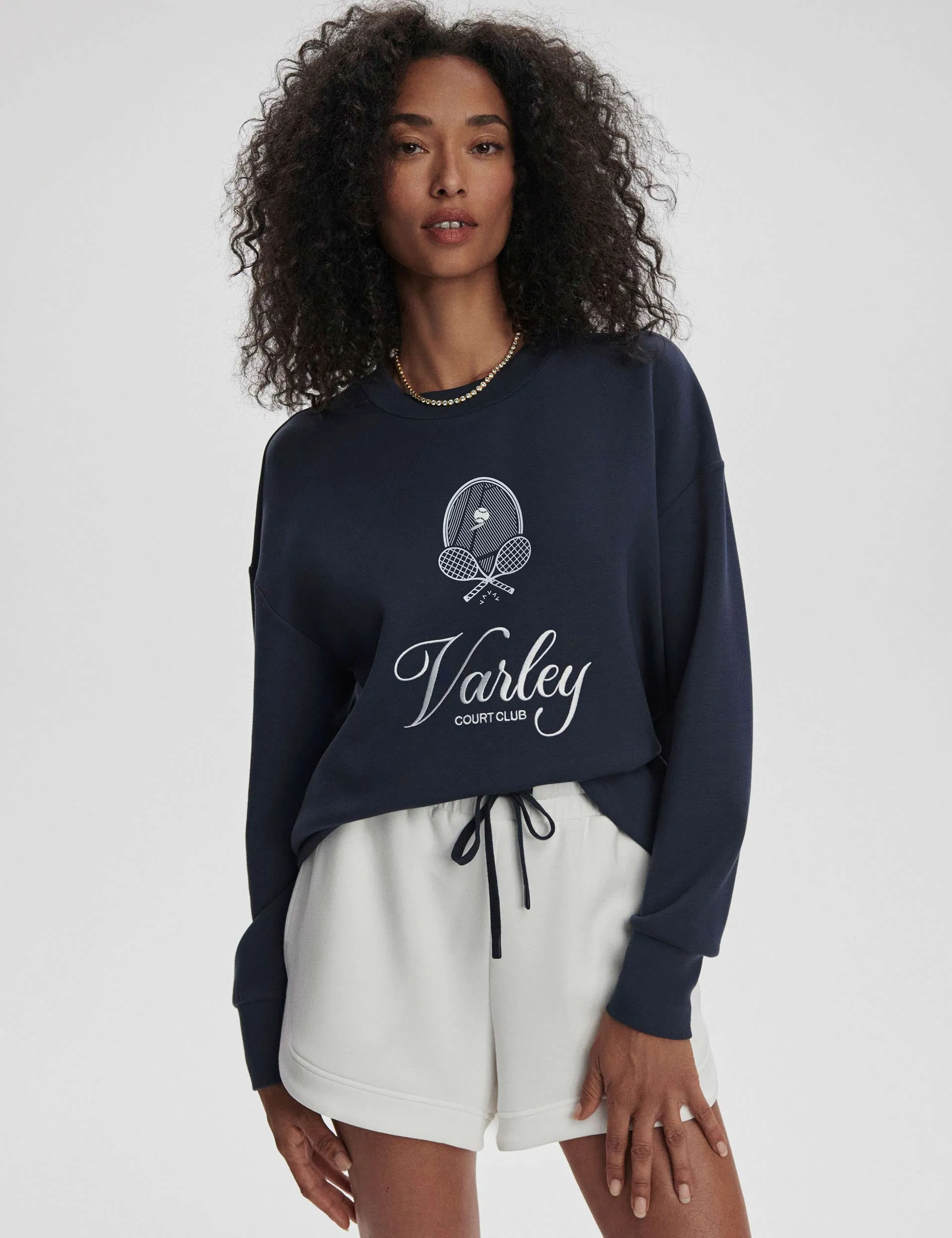 Rasco Namensvetter Sweat - Marineblau/Weiß