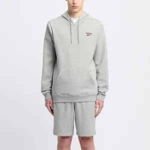 REEBOK HERREN IDENTITY SMALL LOGO GRAU KAPUZENPULLOVER