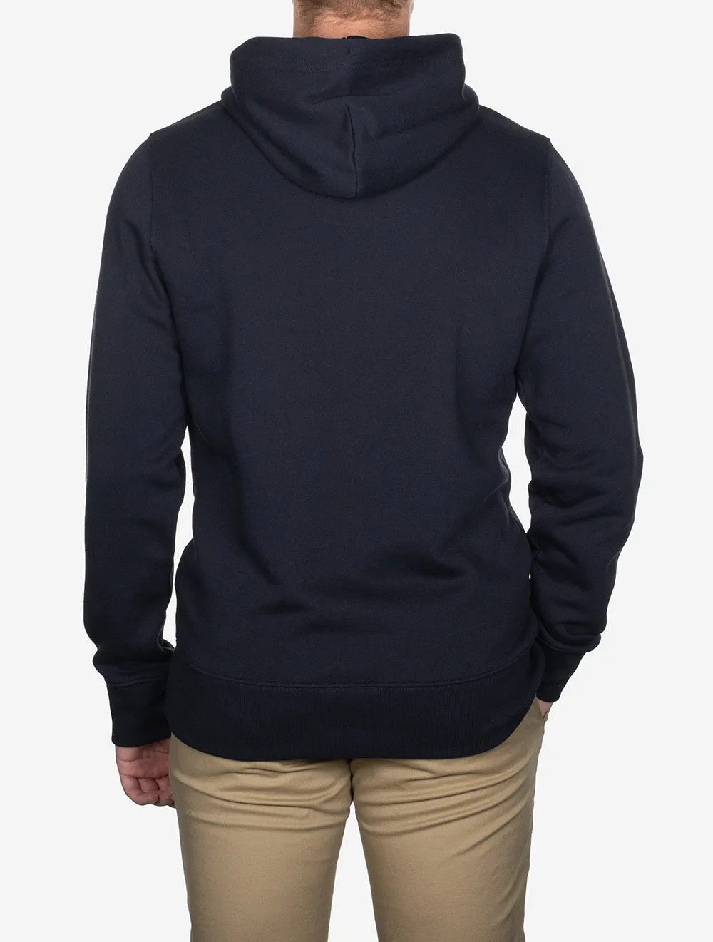 Regular Fit Shield Kapuzenpullover Abendblau