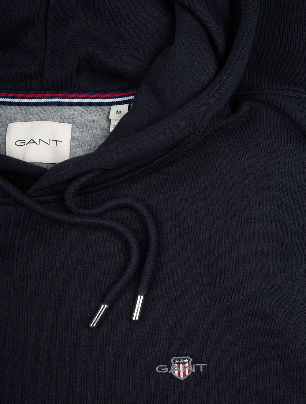 Regular Fit Shield Kapuzenpullover Abendblau