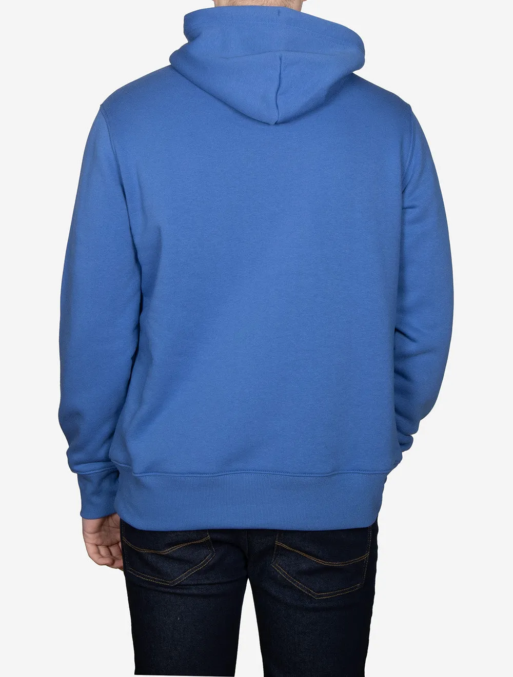 Regular Fit Shield Kapuzenpullover Reich Blau