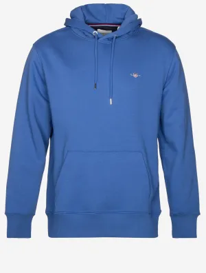 Regular Fit Shield Kapuzenpullover Reich Blau