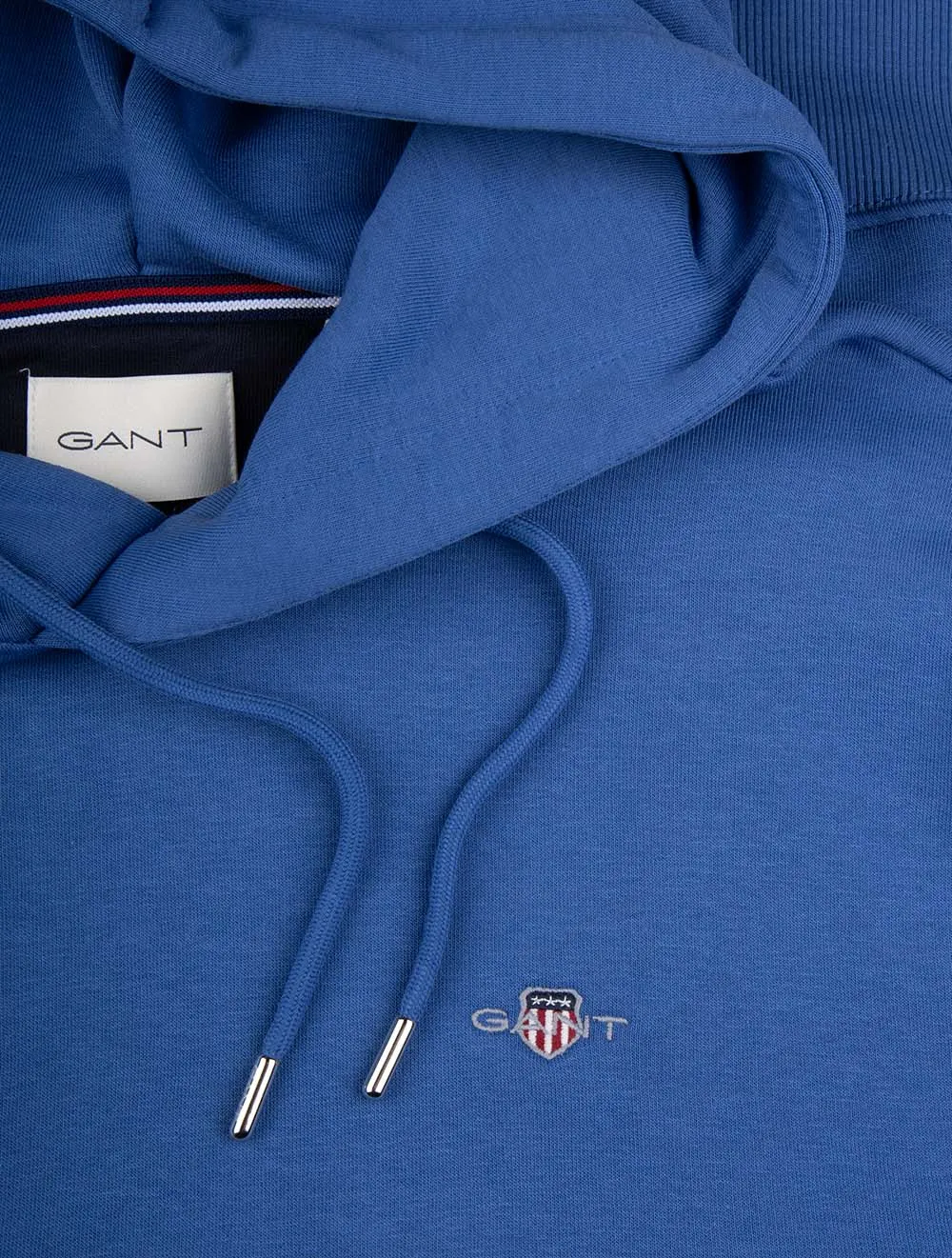 Regular Fit Shield Kapuzenpullover Reich Blau