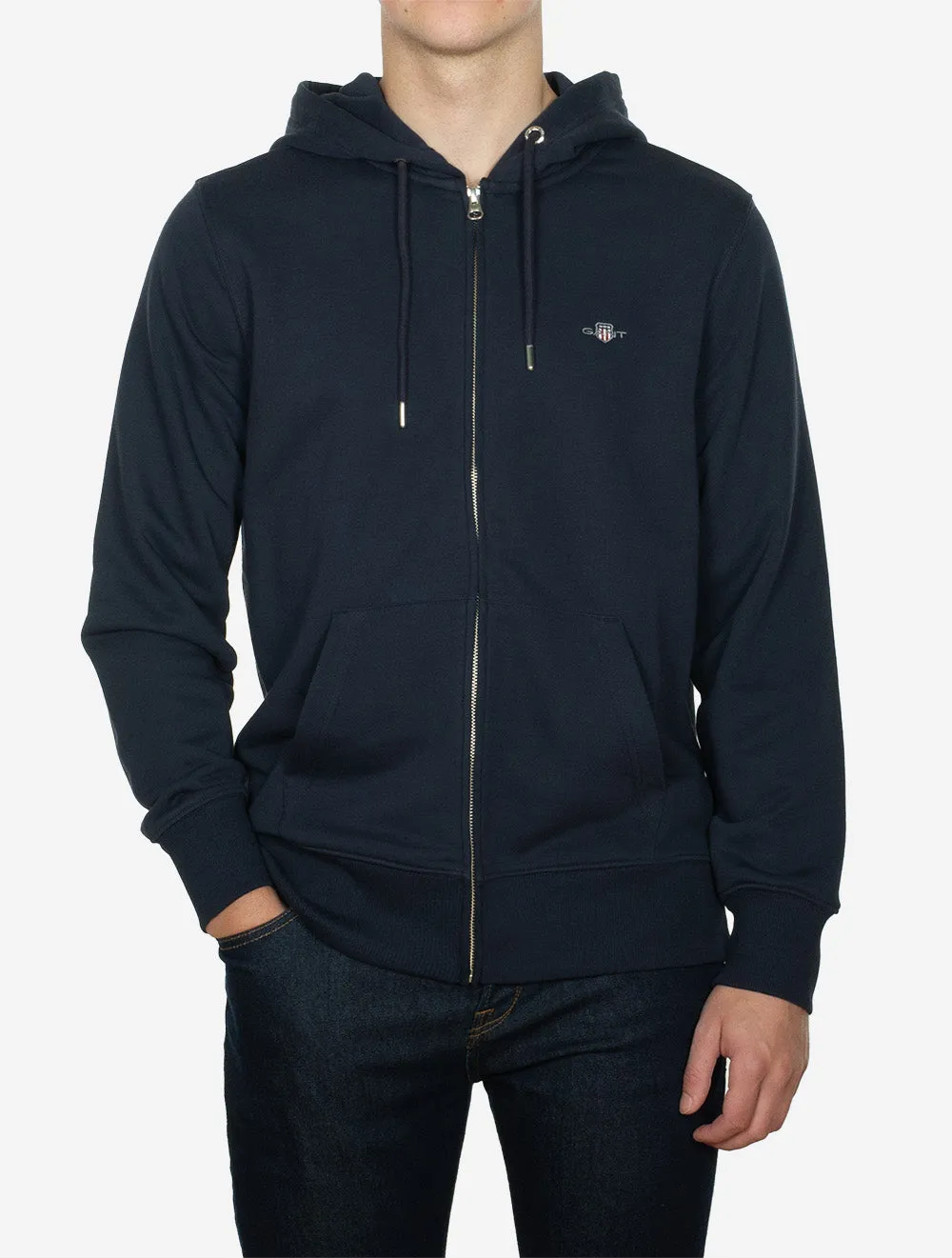 Regular Shield Full-Zip-Hoodie Abendblau
