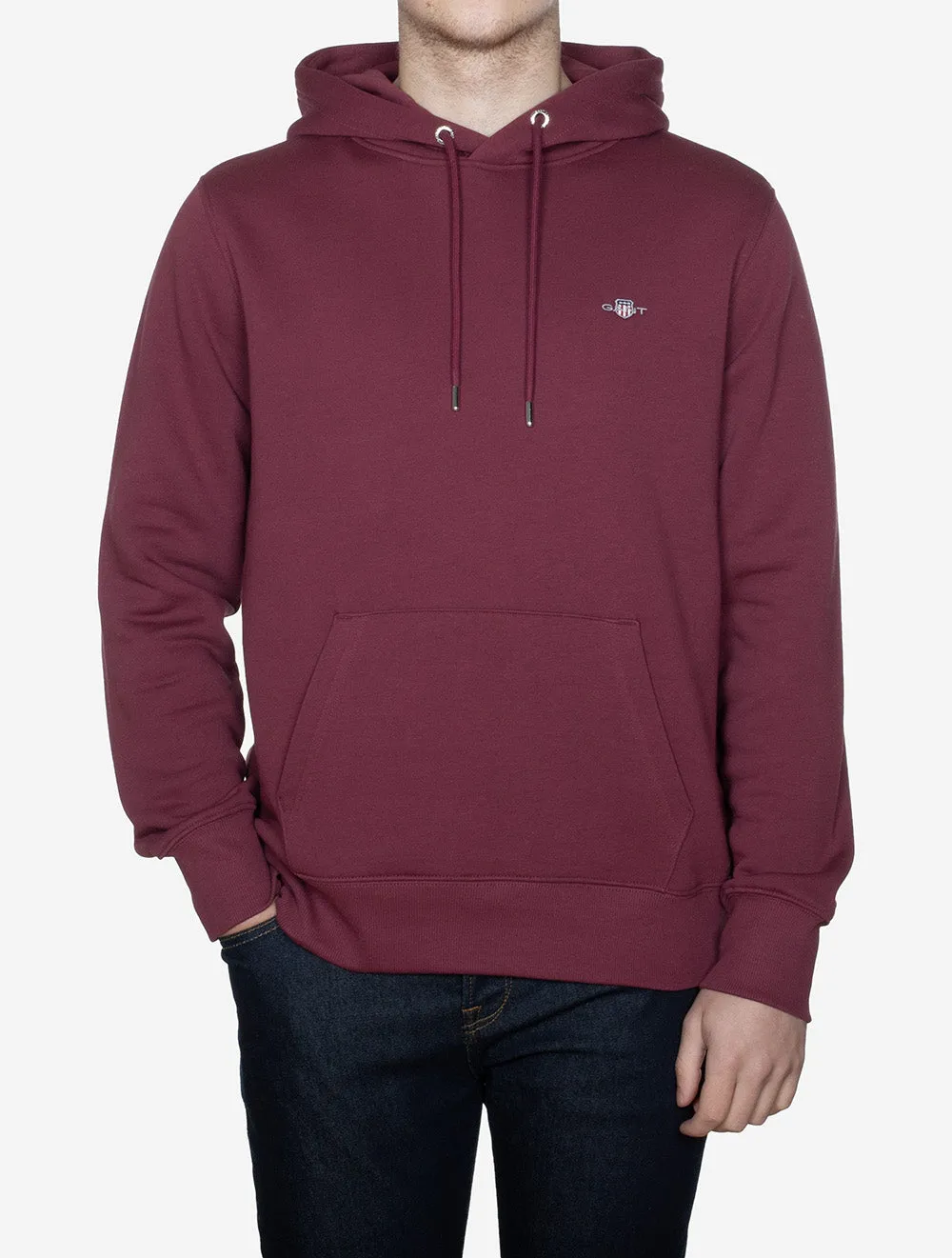 Regular Shield Hoodie Weinrot