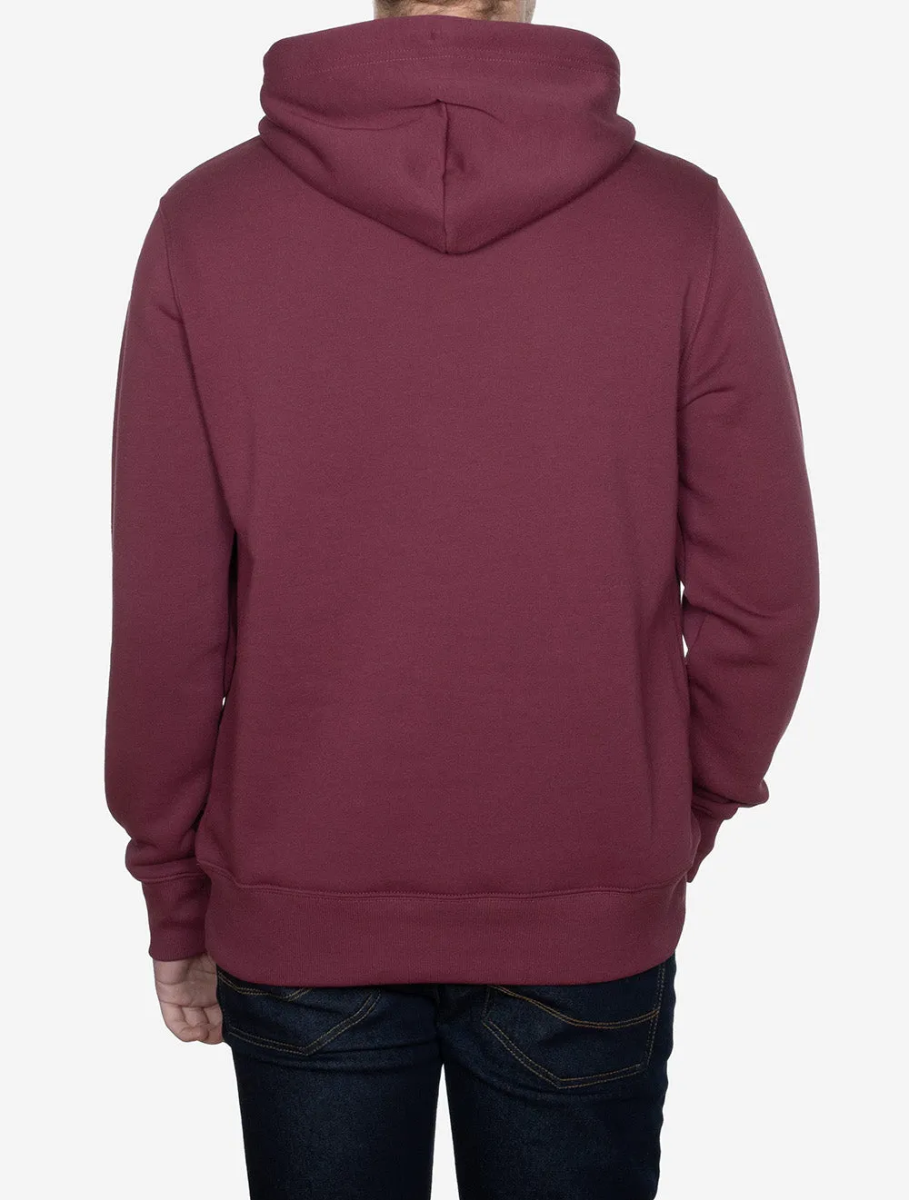 Regular Shield Hoodie Weinrot