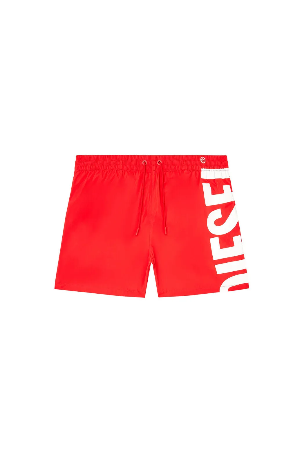 Rio-41-D-Core Badeshorts in mittlerer Länge mit Maxi-Logo Rot/Weiß