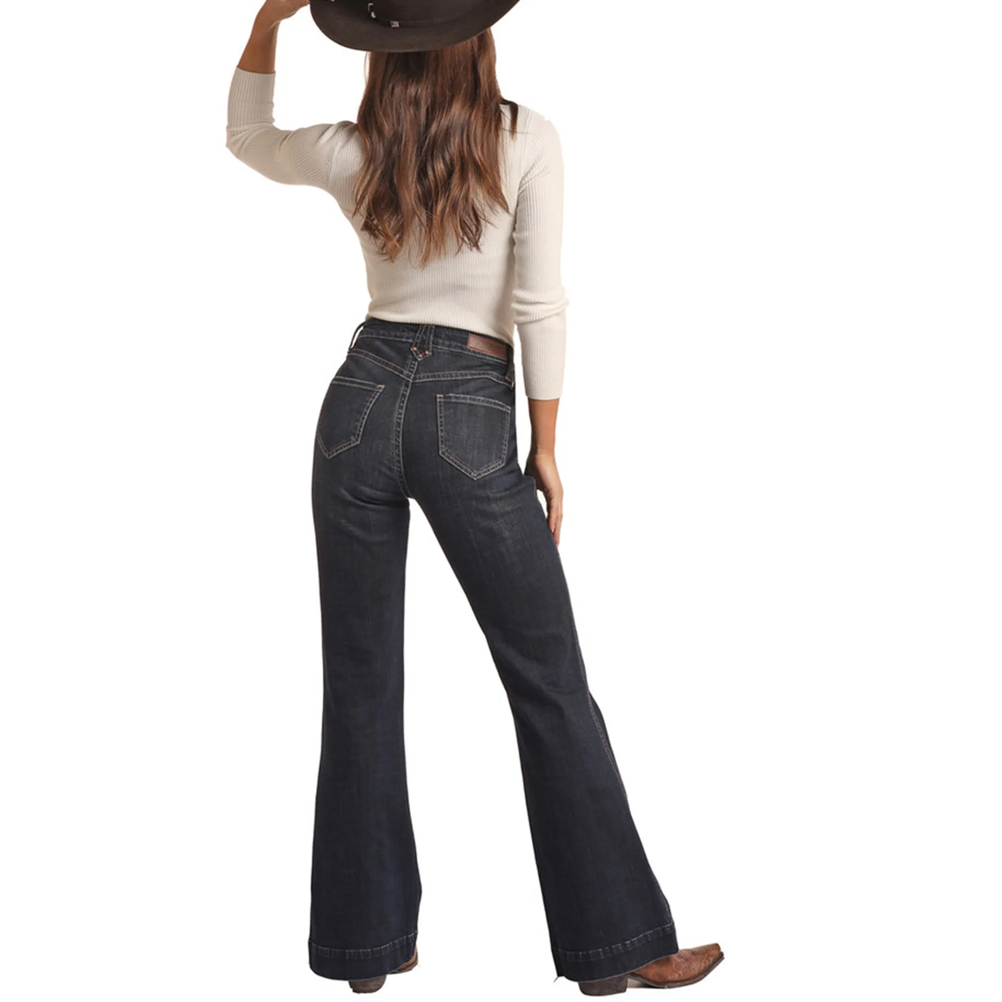 Rock & Roll Cowgirl High-Rise-Hose mit Nieten