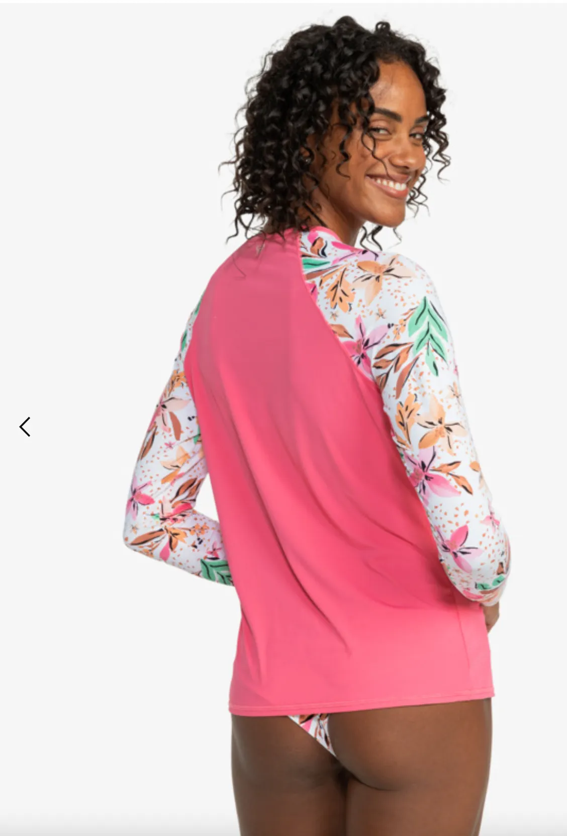 Roxy Bedrucktes Lycra - Langärmeliges Reißverschluss-Rash-Shirt für Damen