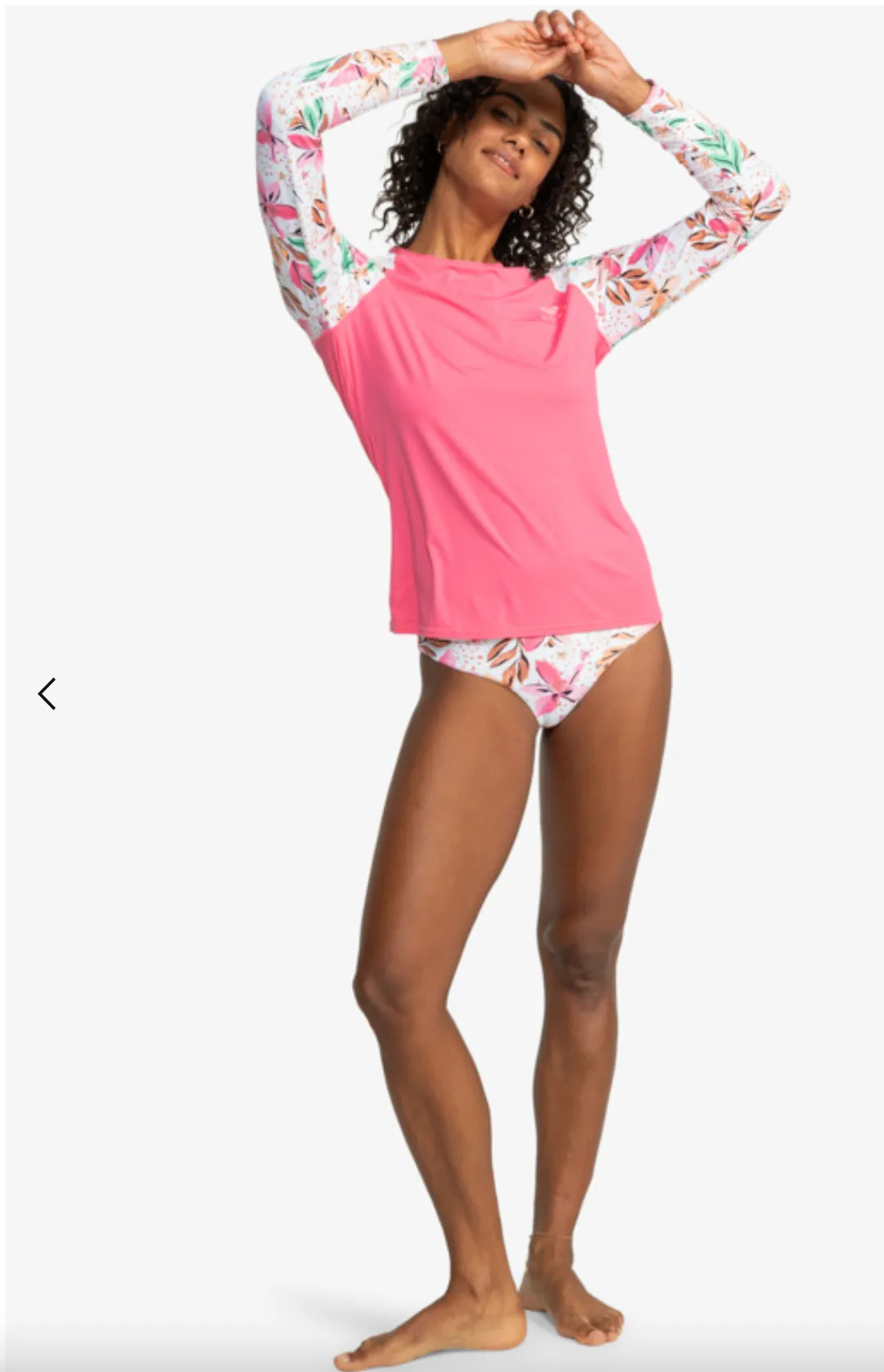 Roxy Bedrucktes Lycra - Langärmeliges Reißverschluss-Rash-Shirt für Damen