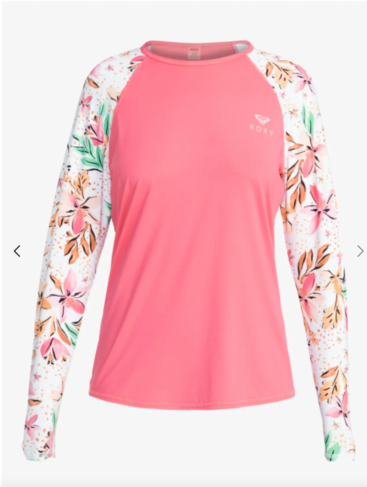 Roxy Bedrucktes Lycra - Langärmeliges Reißverschluss-Rash-Shirt für Damen