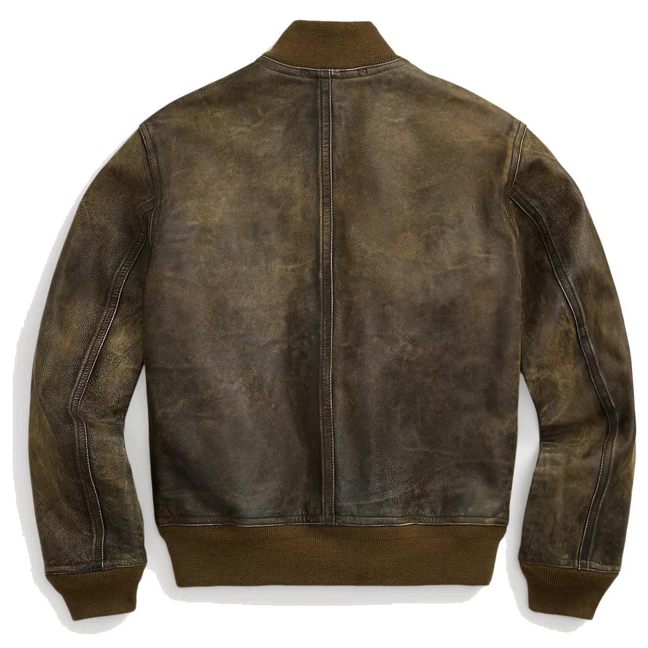 RRL von Ralph Lauren Indigo Leder Bomberjacke Vintage Indigo