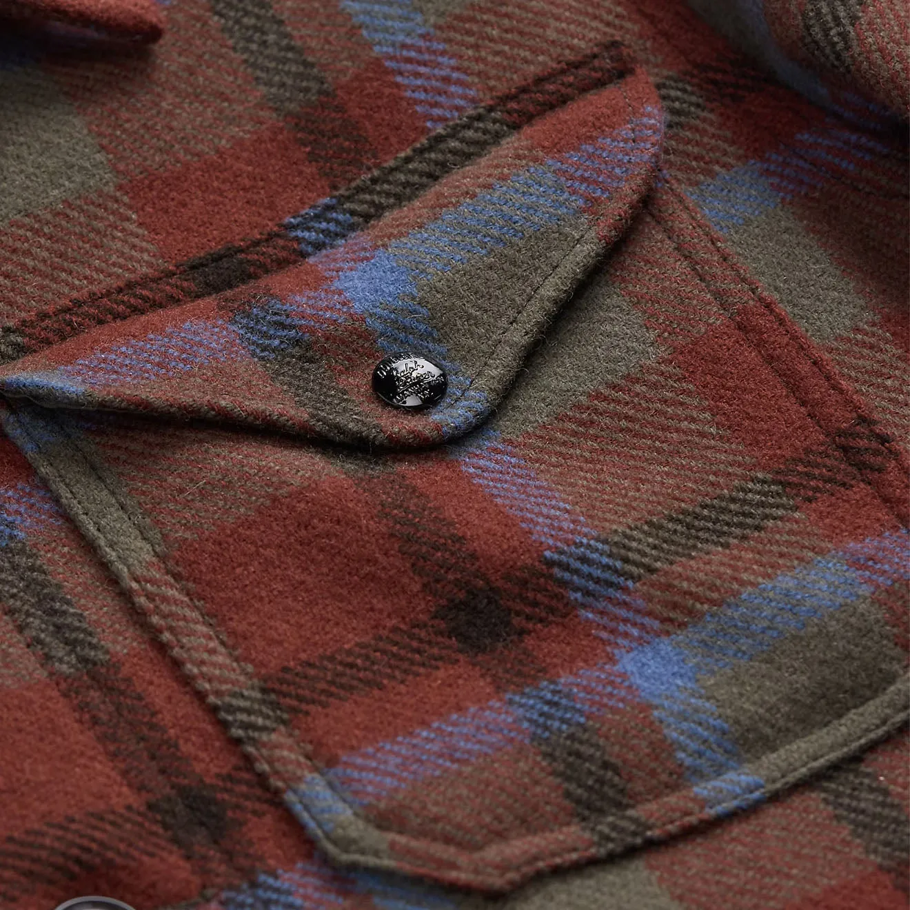 RRL Von Ralph Lauren Karo-Woll-Twill-Shirtjacke