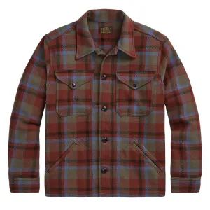 RRL Von Ralph Lauren Karo-Woll-Twill-Shirtjacke