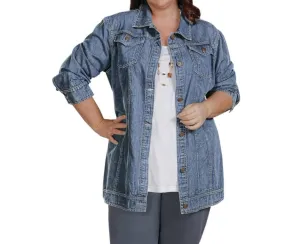 Rydel Denim Jacket - Übergröße in Indigo Denim