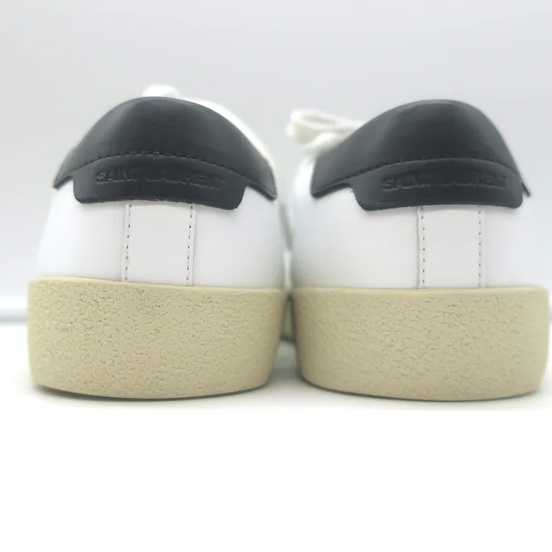Saint Laurent Court Classic SL/06 Bestickte Low-Top Sneakers Weiß Größe 38 NEU