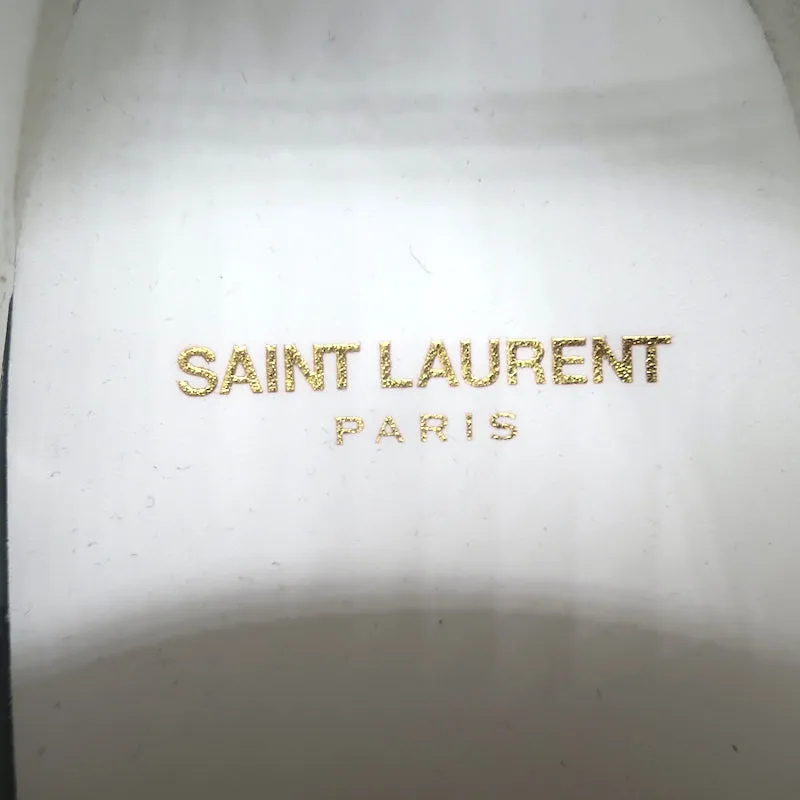 Saint Laurent Court Classic SL/06 Bestickte Low-Top Sneakers Weiß Größe 38 NEU