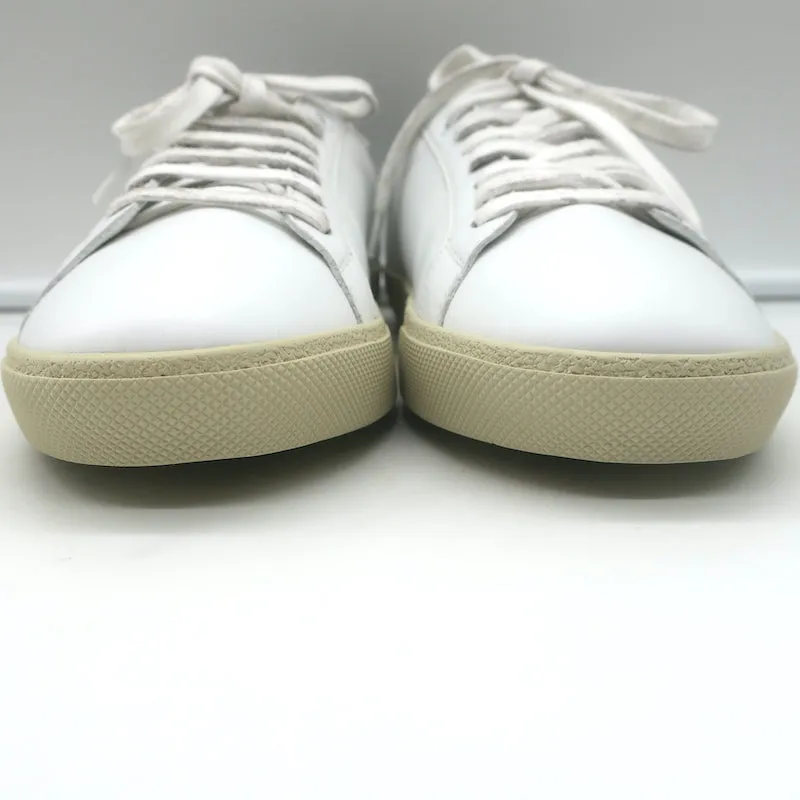 Saint Laurent Court Classic SL/06 Bestickte Low-Top Sneakers Weiß Größe 38 NEU