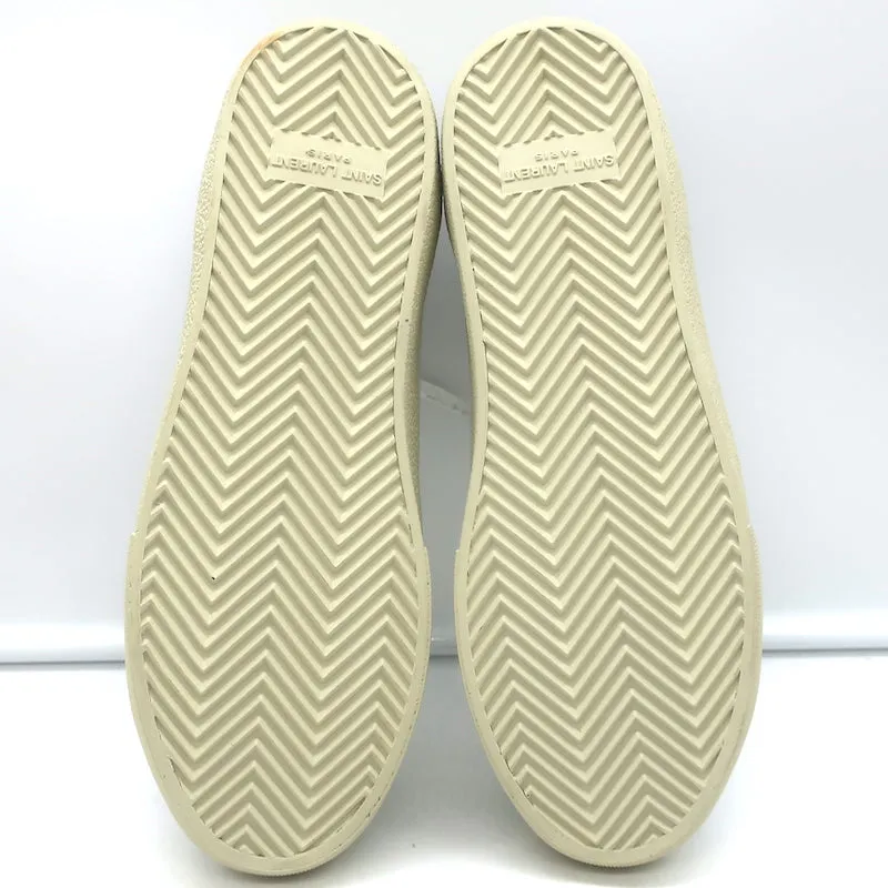 Saint Laurent Court Classic SL/06 Bestickte Low-Top Sneakers Weiß Größe 38 NEU