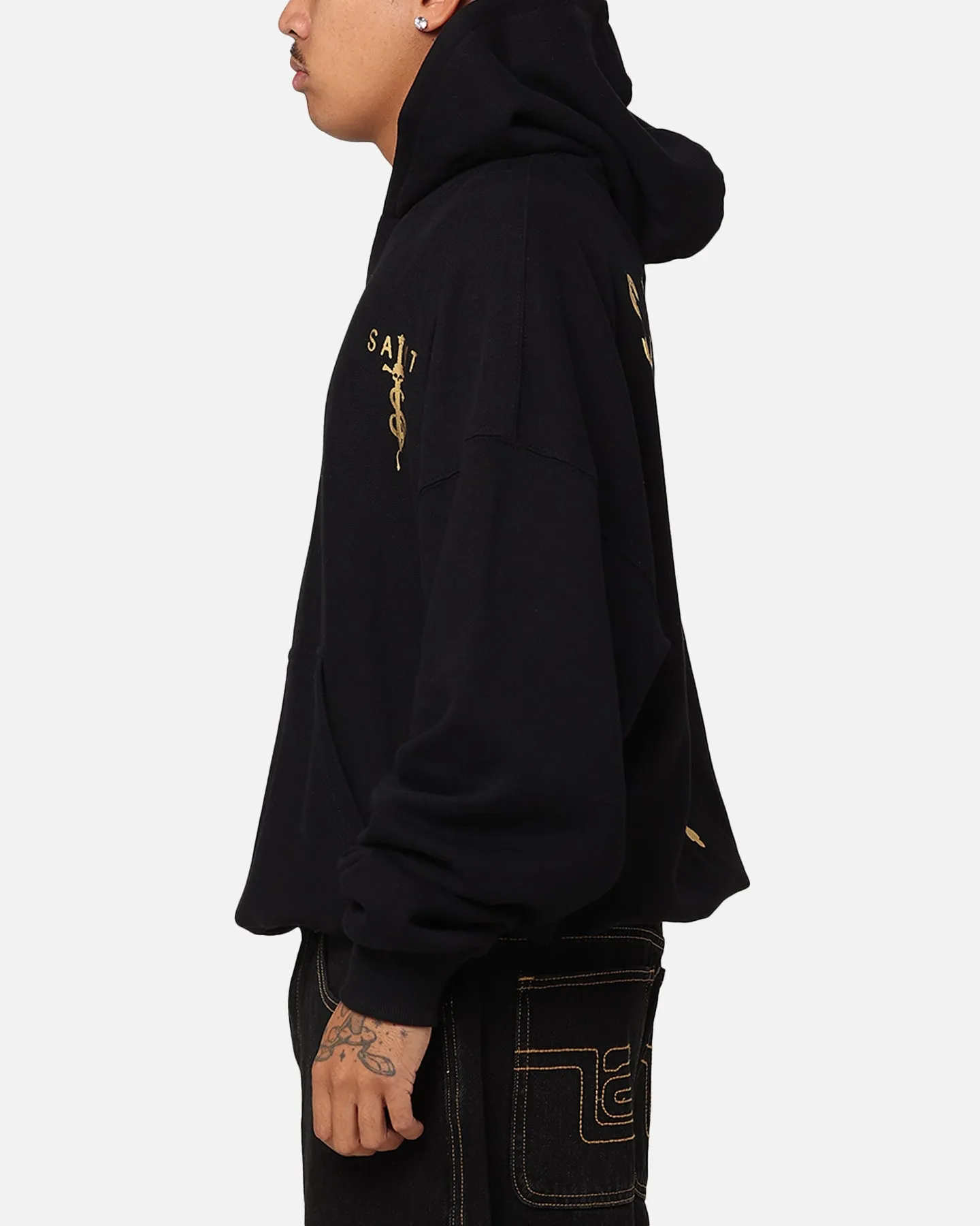 Saint Morta Premium Kapuzenpullover Schwarz/Gold
