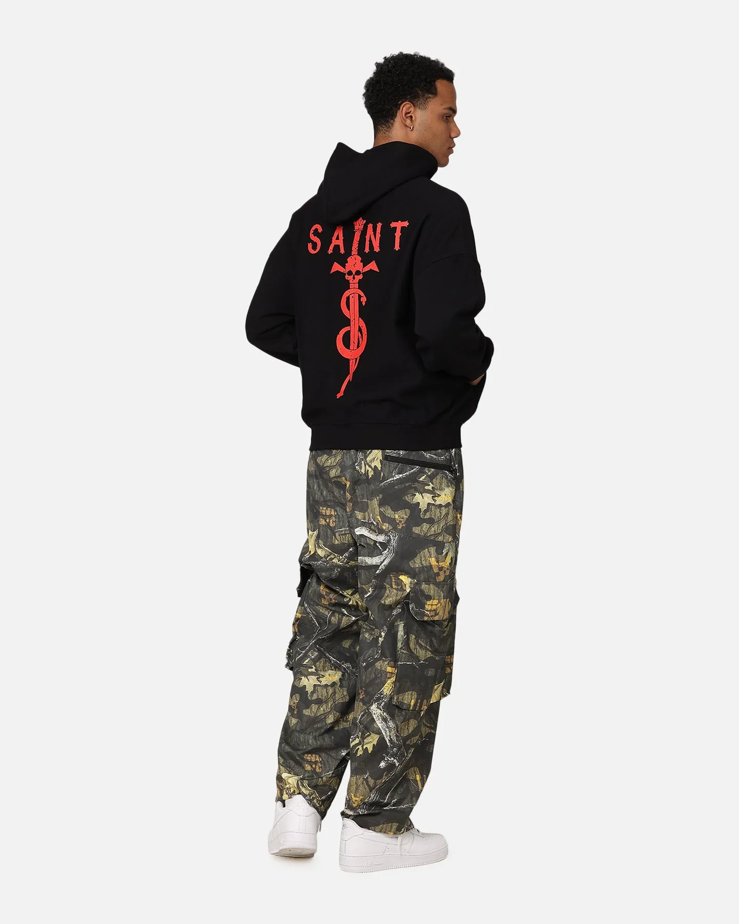Saint Morta Premium Kapuzenpullover Schwarz/Rot