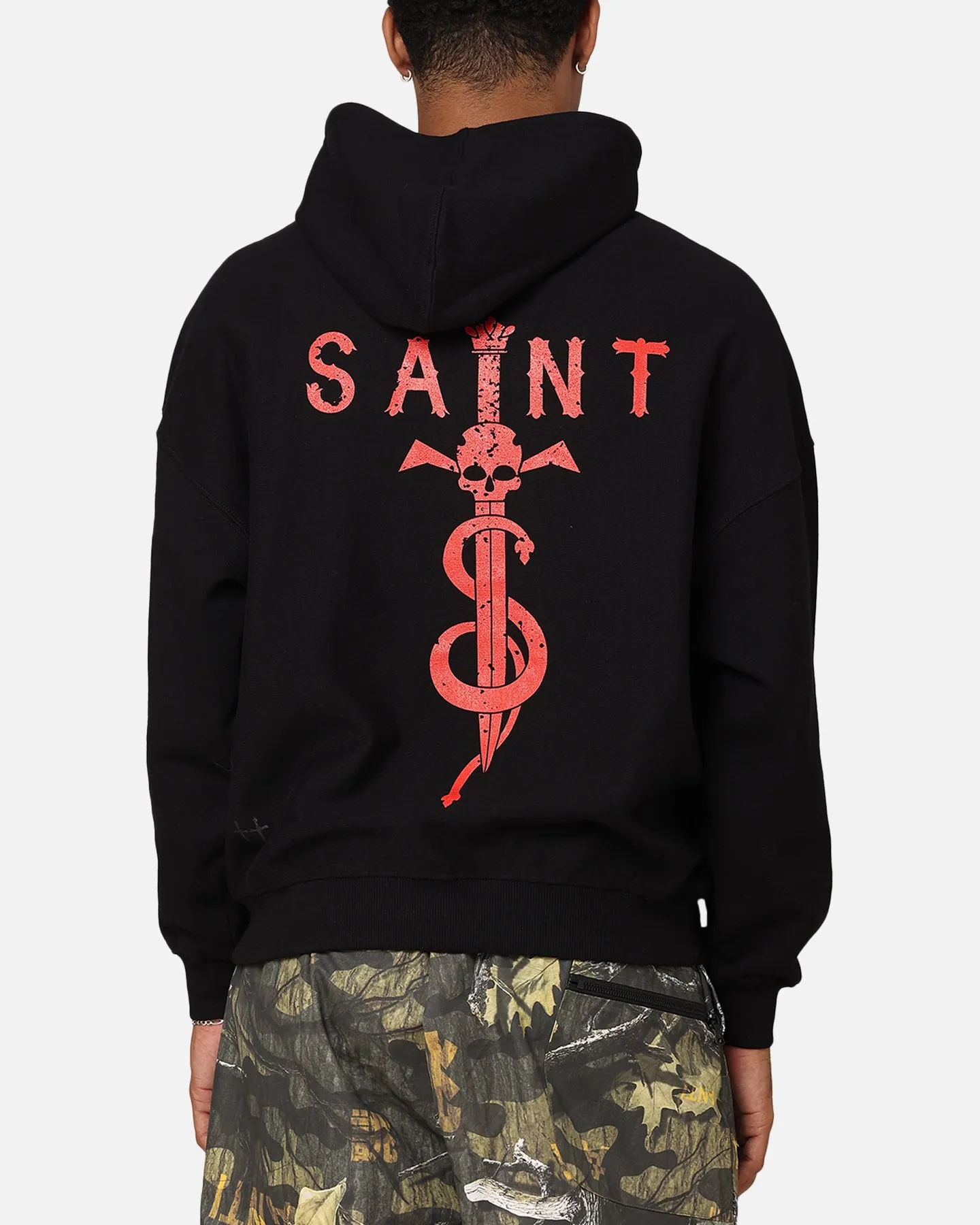 Saint Morta Premium Kapuzenpullover Schwarz/Rot