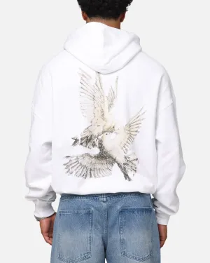 Saint Morta Tauben Vintage Hoodie Weiß