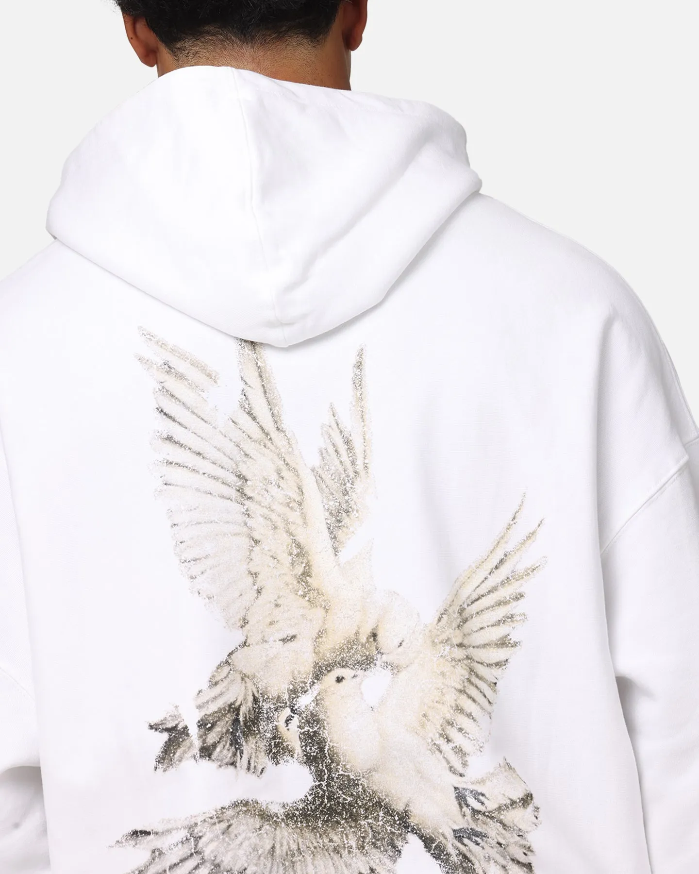 Saint Morta Tauben Vintage Hoodie Weiß
