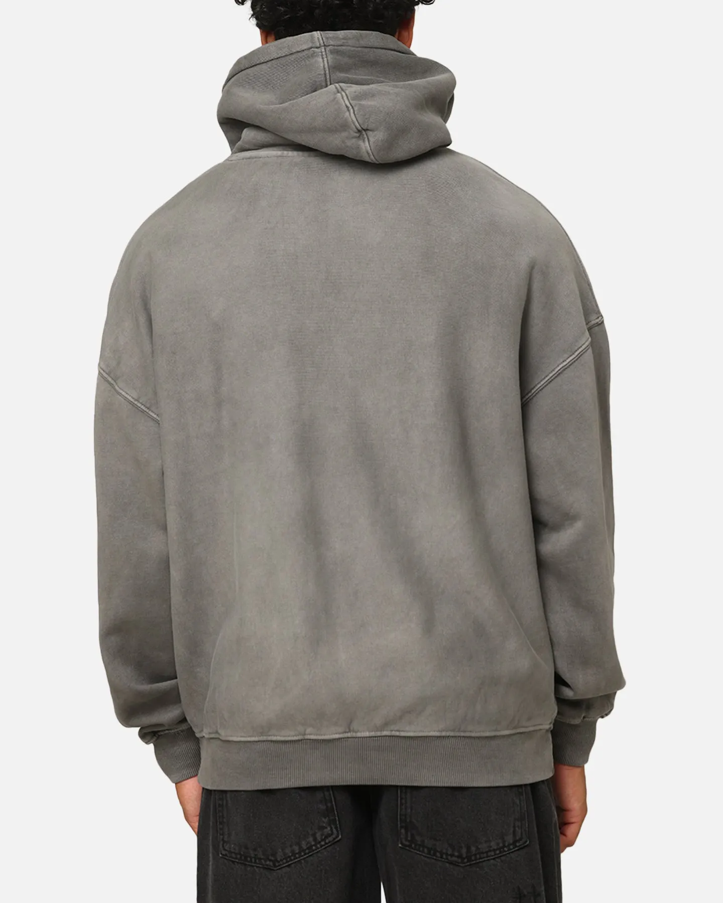Saint Morta Flux Boxy Hoodie Gewaschener Kohlenton