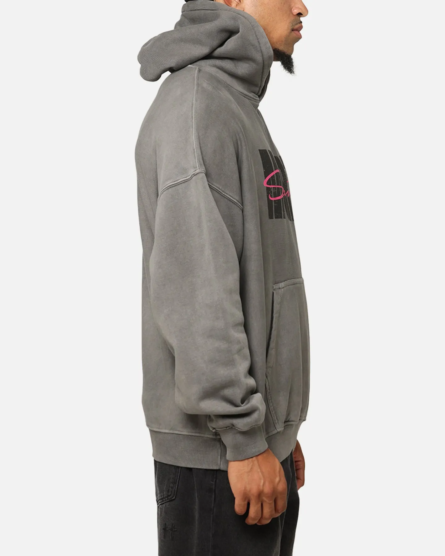 Saint Morta Flux Boxy Hoodie Gewaschener Kohlenton