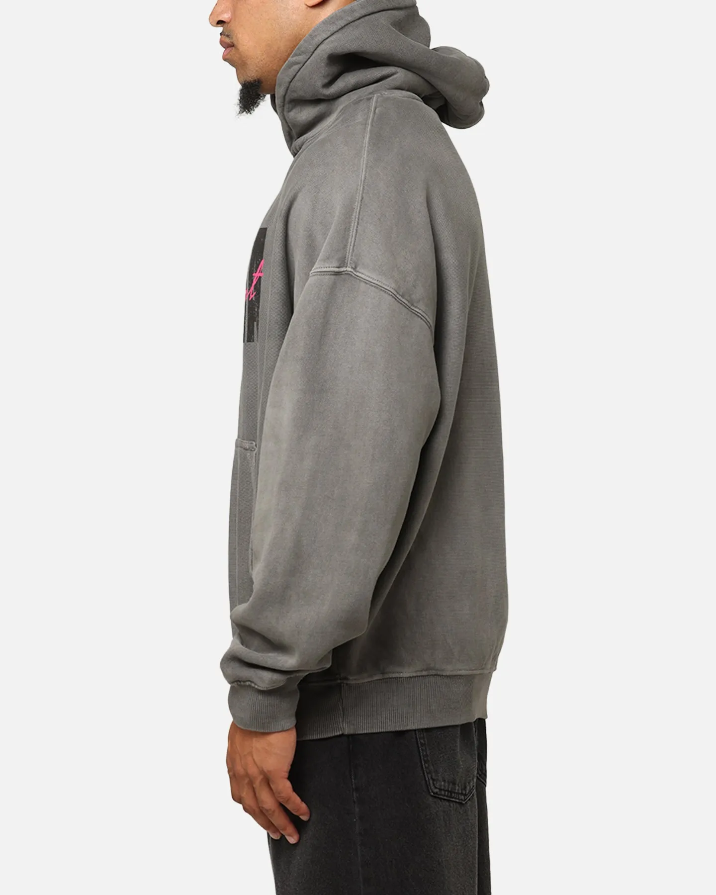 Saint Morta Flux Boxy Hoodie Gewaschener Kohlenton