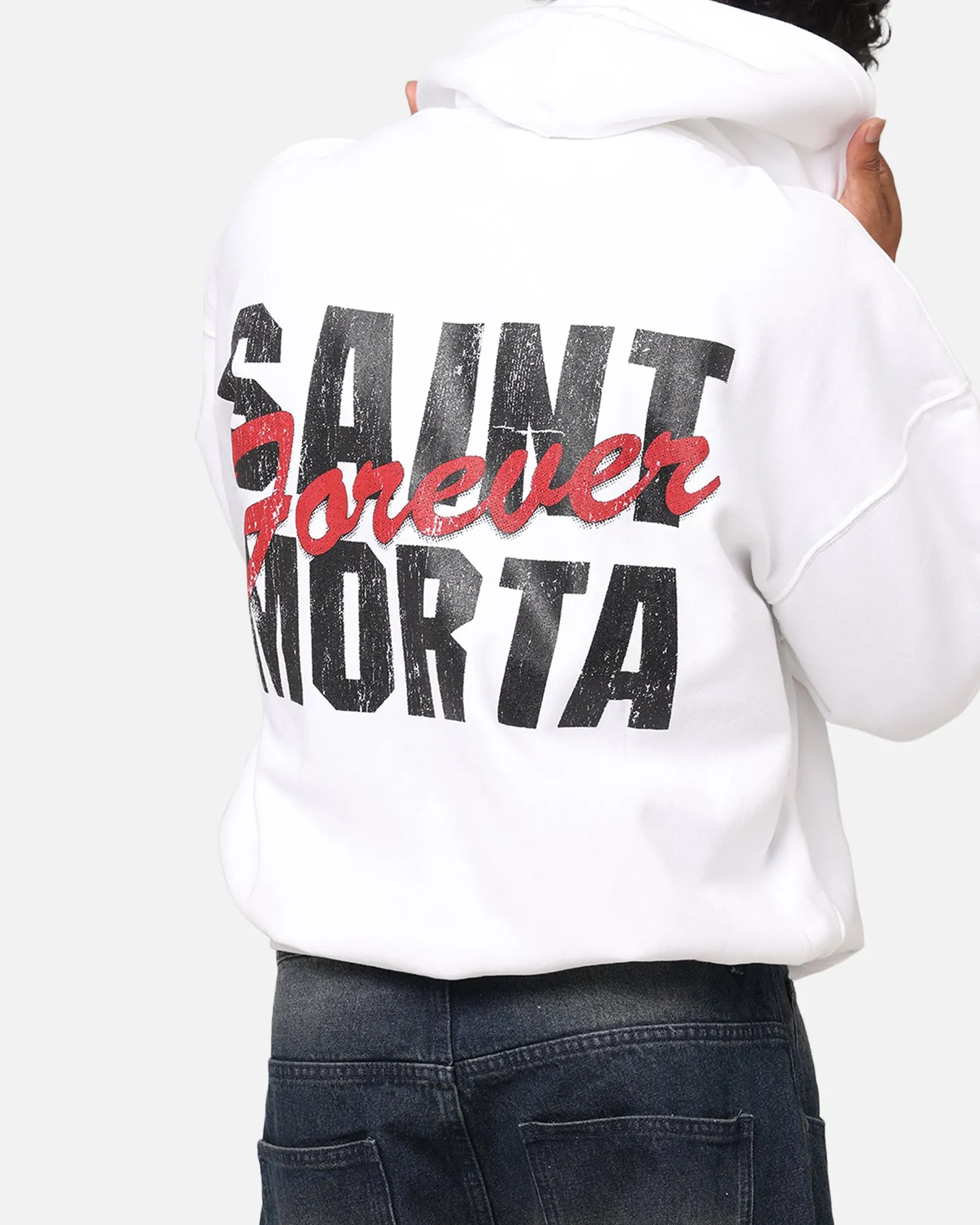 Saint Morta Forever Boxy Hoodie Weiß