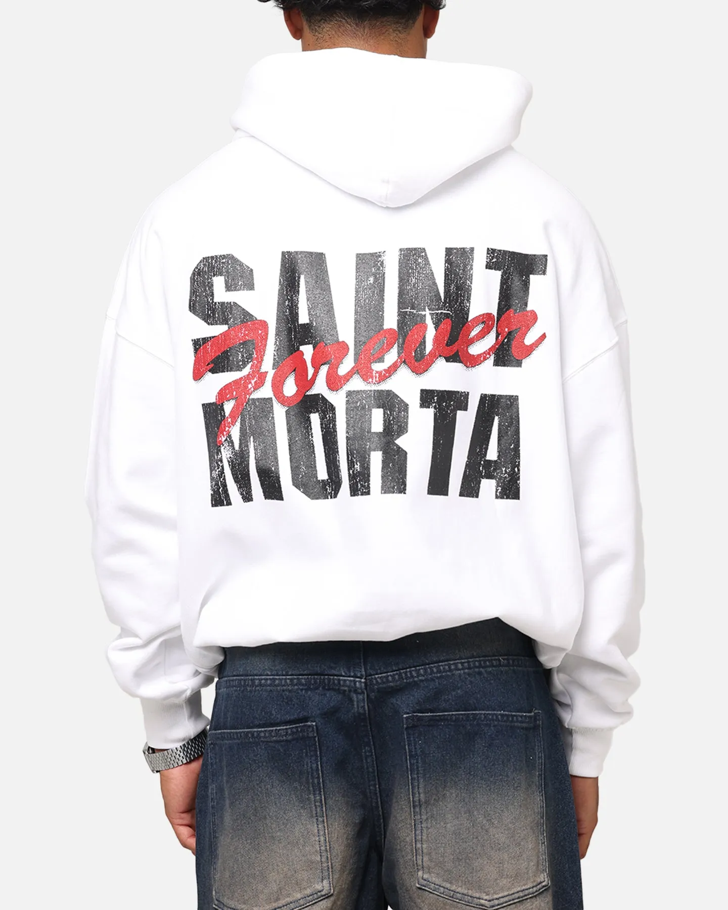 Saint Morta Forever Boxy Hoodie Weiß