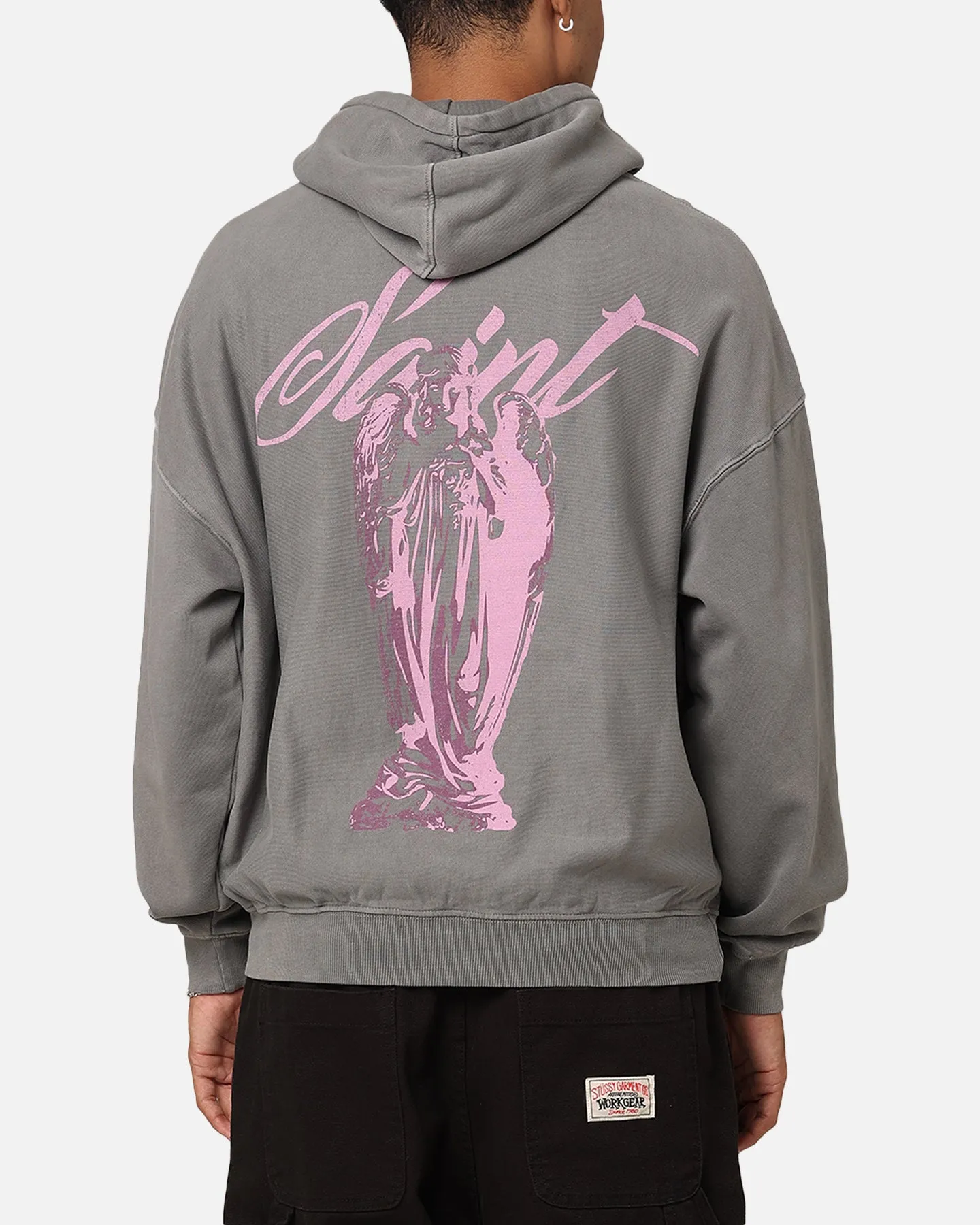 Saint Morta Guardian Premium Hoodie Gewaschener Anthrazit
